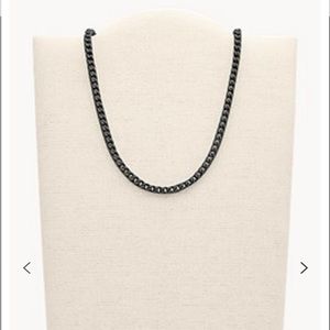 Fossil black stainless steel chain necklace